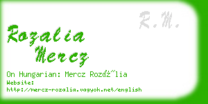 rozalia mercz business card